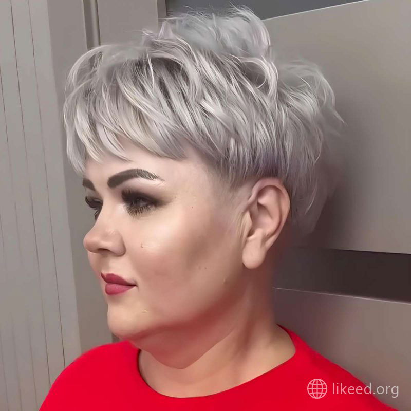 Edgy Silver Pixie with Asymmetrical Layers