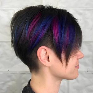 Midnight Galaxy with Streaks of Magenta