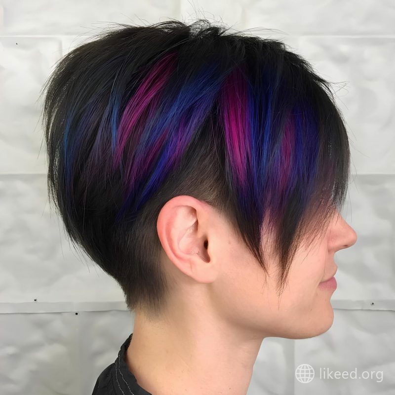 Midnight Galaxy with Streaks of Magenta