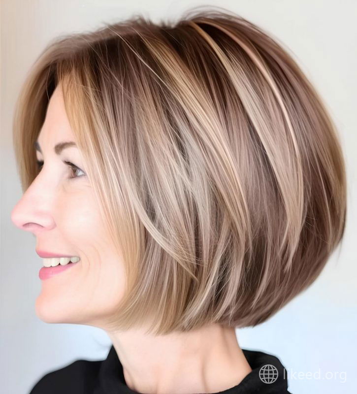 Sophisticated Bob with a Side Part