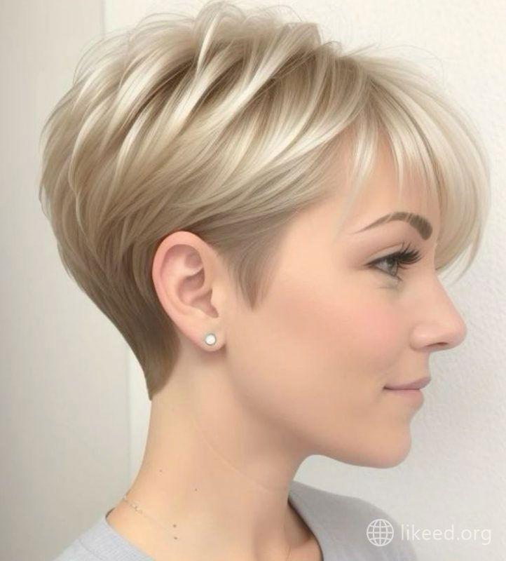 Soft Layered Pixie with a Clean Tapered Finish