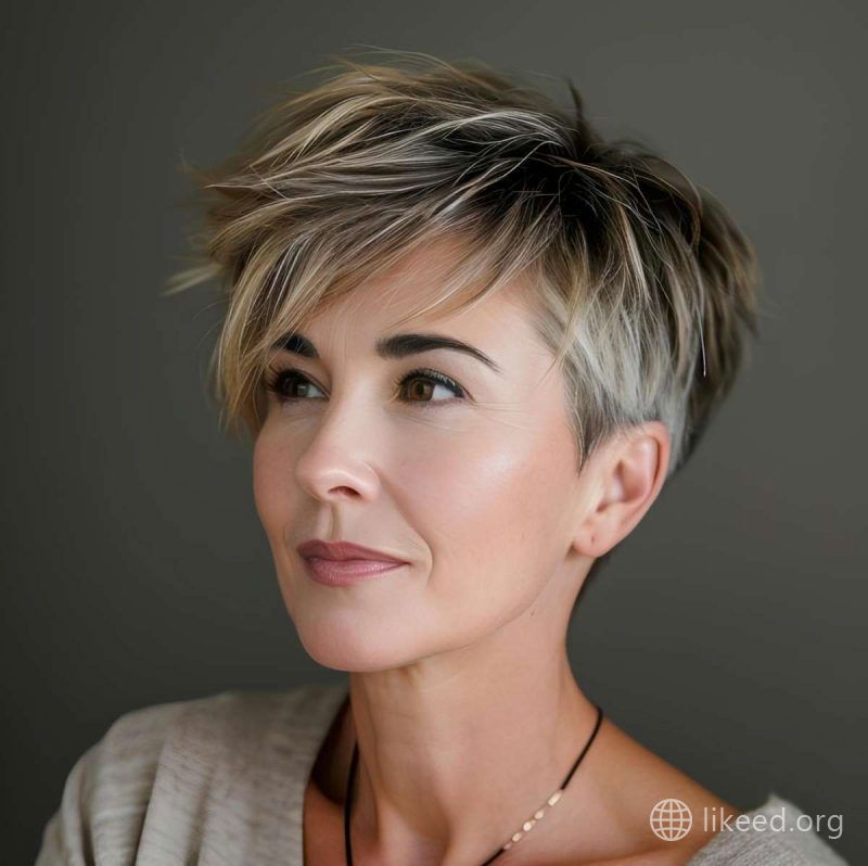 Sophisticated Blonde Pixie with Subtle Layers