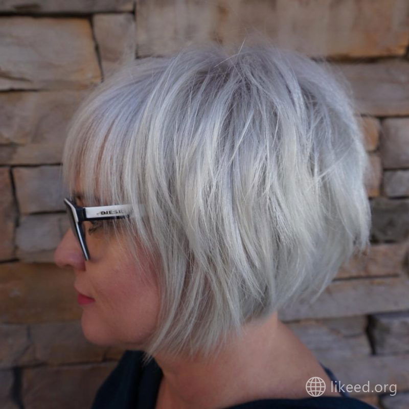 Textured Bob with Fringe