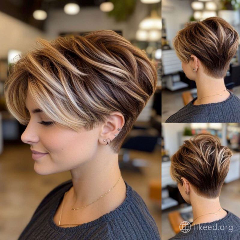 Dimensional Balayage Pixie Bob