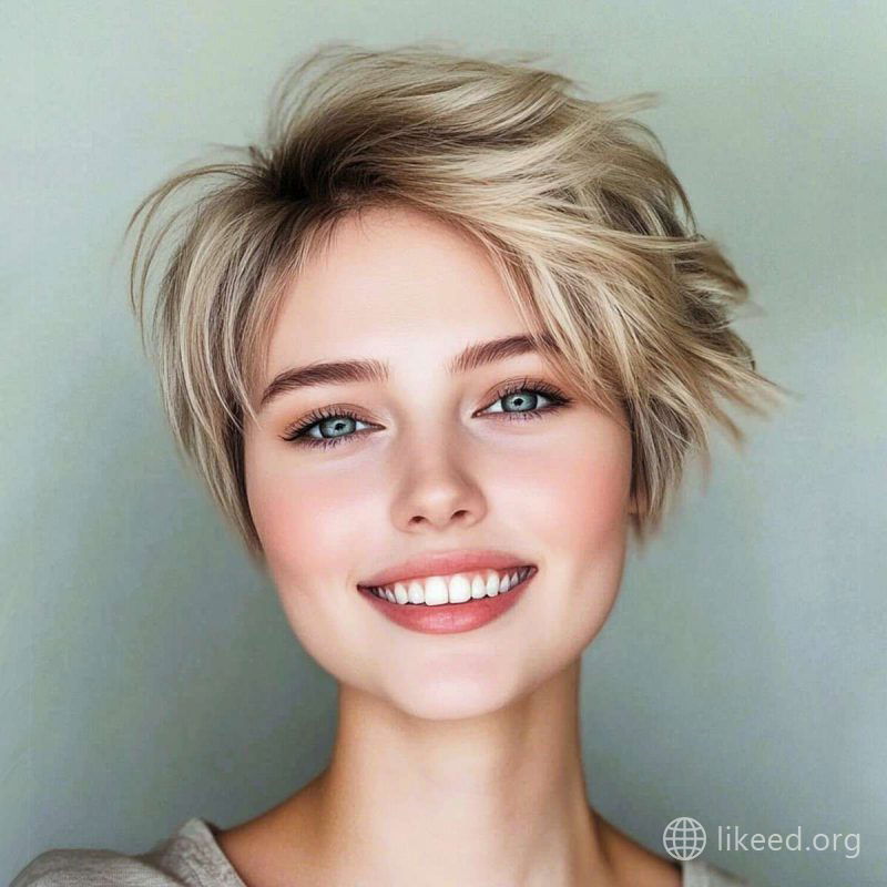 Effortless Blonde Tousled Bob