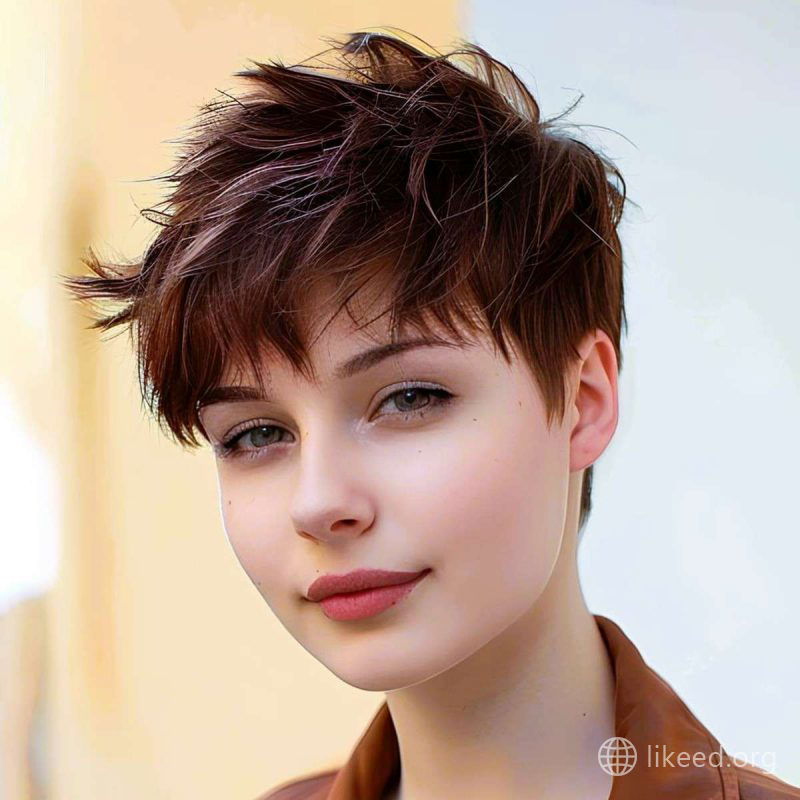 Messy Textured Brunette Crop