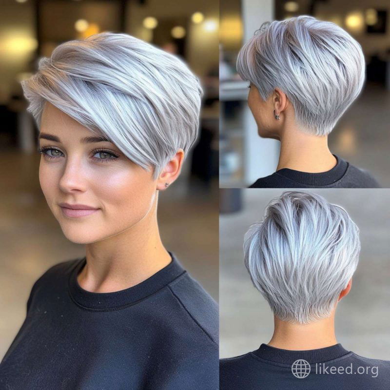 Silver Asymmetrical Pixie Bob
