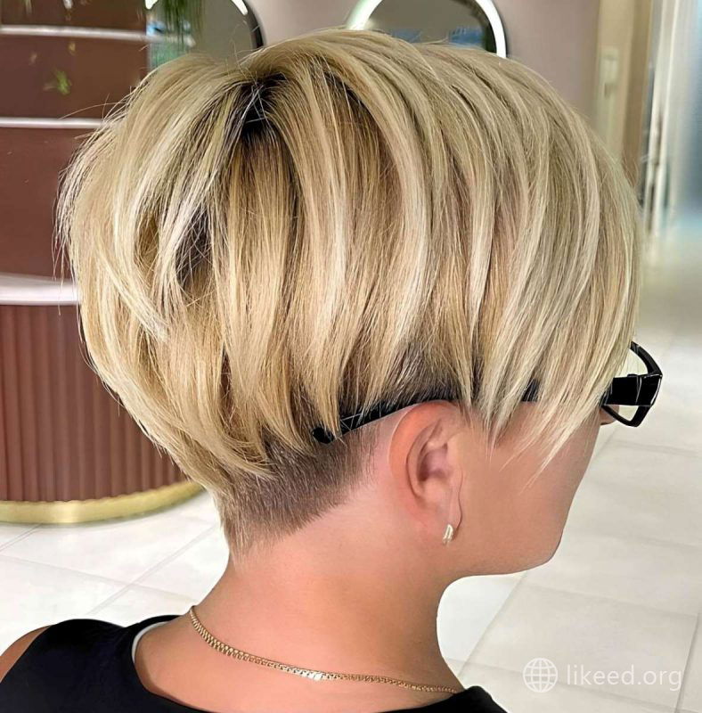 Sleek Blonde Bob with Undercut