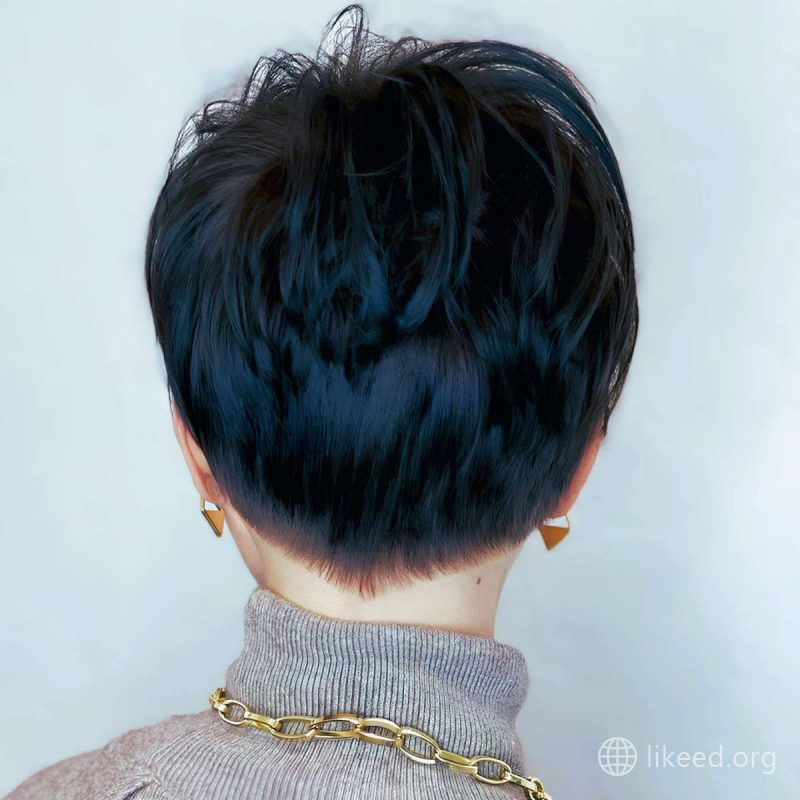 Textured Back View Pixie Cut