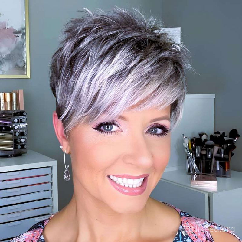 Textured Pixie with Side-Swept Bangs