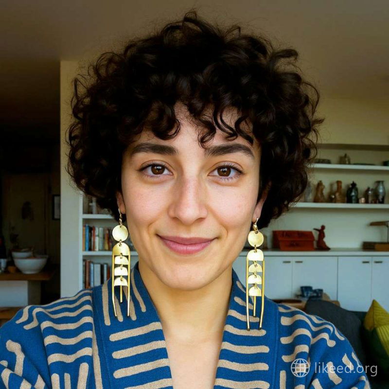 Effortless Round Bob with Natural Curls