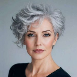 Silver Curly Volume Bob – Empowering, Elegant, and Full of Character