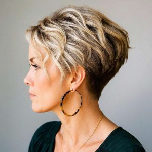 Undercut Pixie with Sculpted Blonde Waves