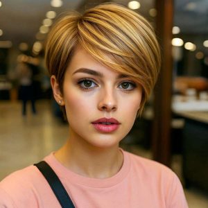 Youthful Layered Pixie with Natural Volume